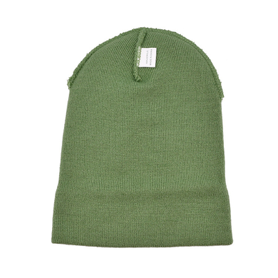 Embroidery Pattern 58CM Knit Beanie Hats With Custom Logo