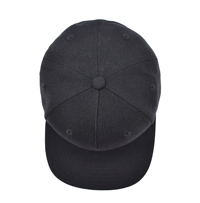 Custom 6 Panel Black Acrylic Closed Back Flex Fit Gorras Cap Embroidery sublimation Logo Underbrim Hip Hop Snapback cap