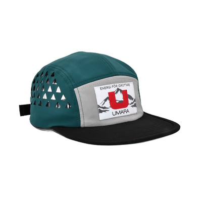 Outdoor Unstructured 5 Panel Camp Cap Laser Cut Holes Waterproof Flat Brim Hat