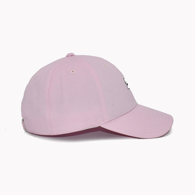 6 Eyelets 6 Panel Baseball Cap With Constructured Front Panel Pink Color