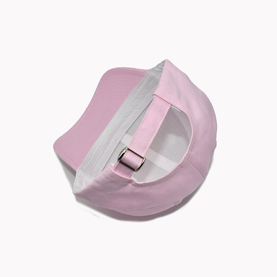 6 Eyelets 6 Panel Baseball Cap With Constructured Front Panel Pink Color