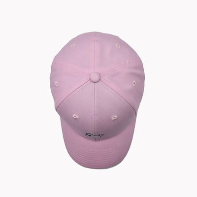 6 Eyelets 6 Panel Baseball Cap With Constructured Front Panel Pink Color