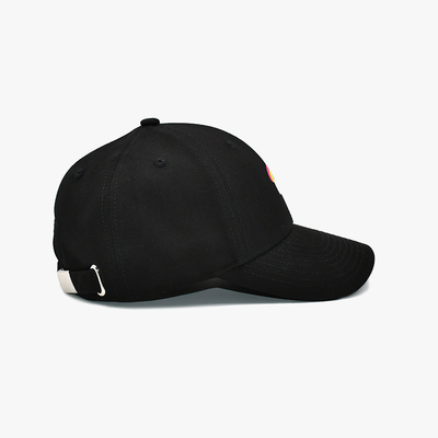 Cotton Sweatband 6 Panel Baseball Cap With Curved Visor 6 Eyelets Embroidery Cutie Logo