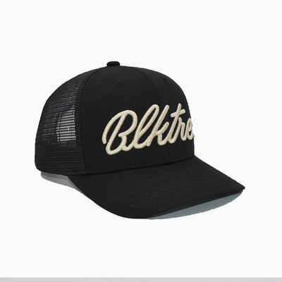 All Seasons 6 Panel Trucker Mesh Cap With 3D Logo Embroidery