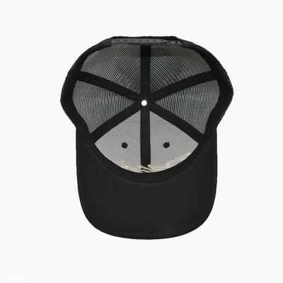 All Seasons 6 Panel Trucker Mesh Cap With 3D Logo Embroidery