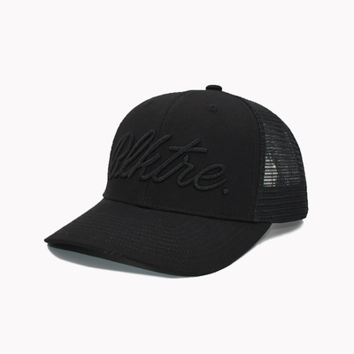 Customize Eyelets 6 Panel Trucker Cap 3D Embroidery