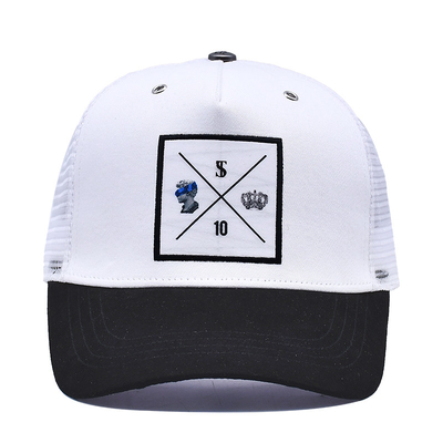 5 Panel Mesh Trucker Cap Hat High Profile Crown Customize Logo