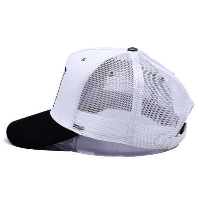 5 Panel Mesh Trucker Cap Hat High Profile Crown Customize Logo