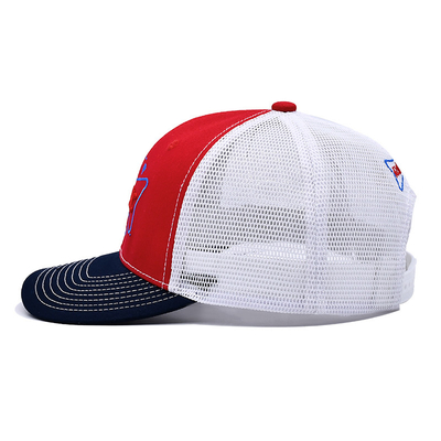 Customizable 6 Panel Trucker Cap Pre Curved Visor Logo Embroidery