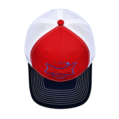 Customizable 6 Panel Trucker Cap Pre Curved Visor Logo Embroidery