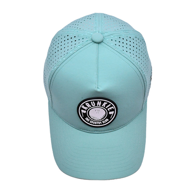 Flat Brim Embroidered Baseball Caps With 100% Polyester Sweatband Custom Size