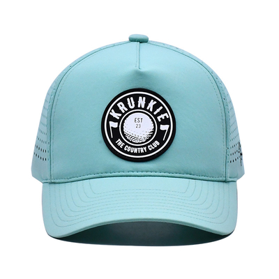 Flat Brim Embroidered Baseball Caps With 100% Polyester Sweatband Custom Size