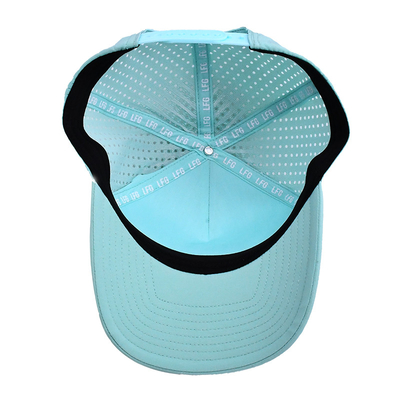 Flat Brim Embroidered Baseball Caps With 100% Polyester Sweatband Custom Size