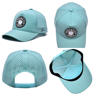 Flat Brim Embroidered Baseball Caps With 100% Polyester Sweatband Custom Size
