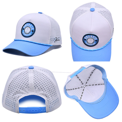 Structured Crown Embroidered Baseball Caps 26.77 Inches Curved Visor