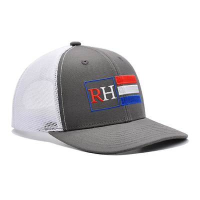 Pre curved Richardson 112 Trucker Hats 6 Panel Flat Embroidery Custom Logo