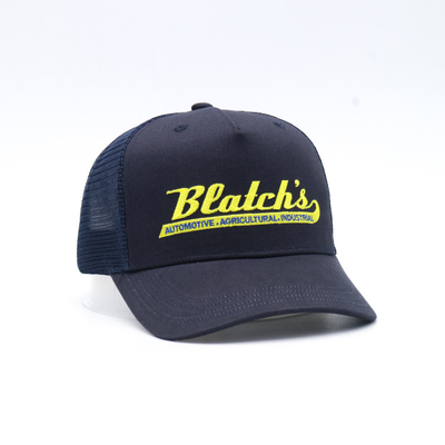 BSCI Mesh Structured Trucker Hat 5 Panel Cotton Embroidery Logo Mesh Trucker Caps