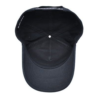 Custom 5 Panel Baseball Cap Cotton Twill Sports Black Dad Hat 3D Embroidery Logo