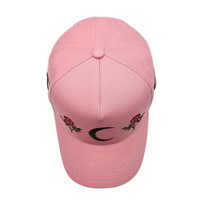 4 Matching Fabric Color Eyelets Cotton Baseball Cap With Customizable Flower Moon Embroidery