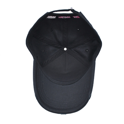 Stiching Line Color Customizable 5 Panel Baseball Cap With Distress Flat Curve Peak Style