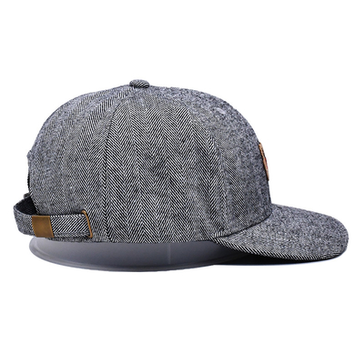 Structured 6 Panel Snapback Cap With 2 Matching Fabric Color Eyelets Patch Logo
