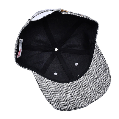 Structured 6 Panel Snapback Cap With 2 Matching Fabric Color Eyelets Patch Logo
