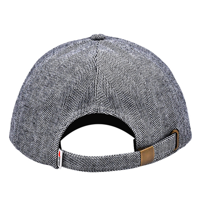 Structured 6 Panel Snapback Cap With 2 Matching Fabric Color Eyelets Patch Logo