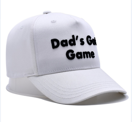 Flat Curve Peak Style 5 Panel Baseball Cap With 3D Embroidery Logo Cotton Sweatband
