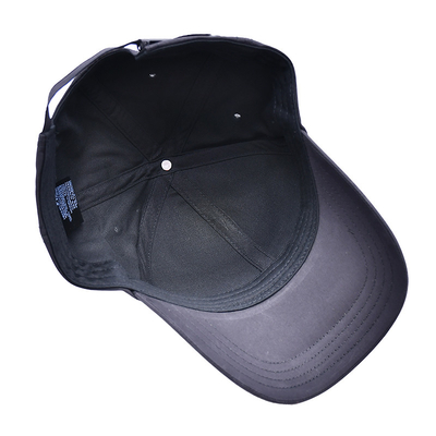 Curve Peak Five Panel Baseball Cap With Structured Rubber Patch Metal Eyelets Matching With Fabric