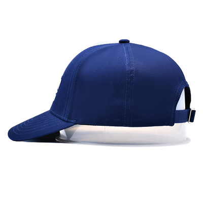 Custom High Quality 6 Panels Baseball Hat With Flat Embroidery Logo Matching Fabric Color