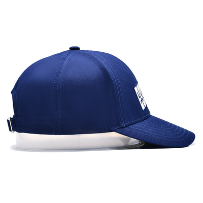 Custom High Quality 6 Panels Baseball Hat With Flat Embroidery Logo Matching Fabric Color