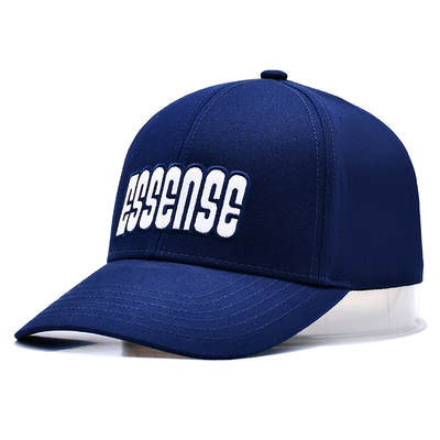 Custom High Quality 6 Panels Baseball Hat With Flat Embroidery Logo Matching Fabric Color