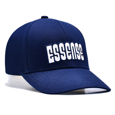 Custom High Quality 6 Panels Baseball Hat With Flat Embroidery Logo Matching Fabric Color