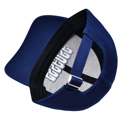 Custom High Quality 6 Panels Baseball Hat With Flat Embroidery Logo Matching Fabric Color