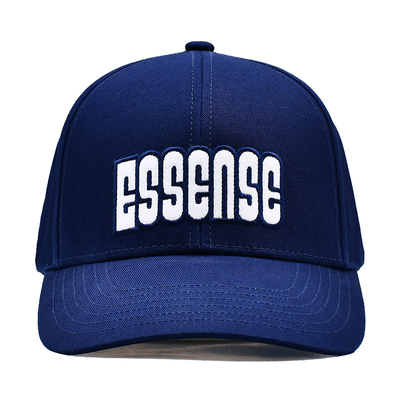 Custom High Quality 6 Panels Baseball Hat With Flat Embroidery Logo Matching Fabric Color