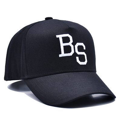 Adjustable Strap 5 Panel Baseball Hat Cotton Fabric With Embroidery Logo Custom