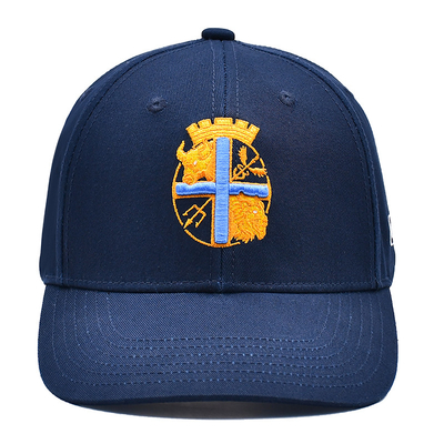 High Crown 5 Panel Baseball Cap With Customizable Matching Fabric Color Stitching Line