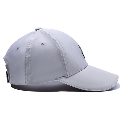 Customizable 6 Panel Baseball Cap Curve Peak Style Rubber Patch Logo