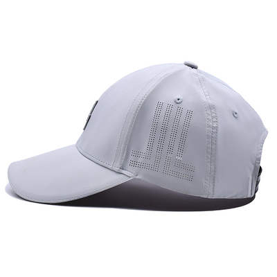 Customizable 6 Panel Baseball Cap Curve Peak Style Rubber Patch Logo