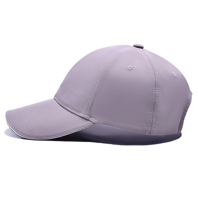 Blank Six Panel Baseball Cap With Middle Crown Polyester 4 Matching Fabric Color Eyelet Custom Logo