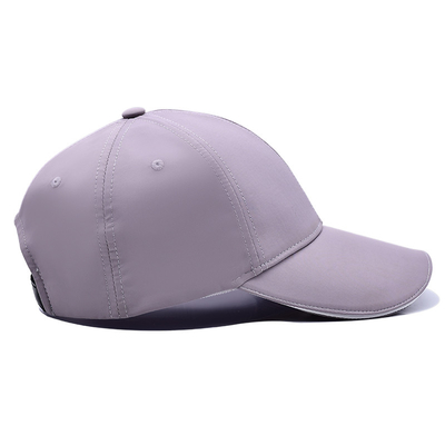 Blank Six Panel Baseball Cap With Middle Crown Polyester 4 Matching Fabric Color Eyelet Custom Logo