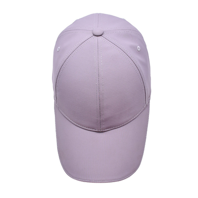 Blank Six Panel Baseball Cap With Middle Crown Polyester 4 Matching Fabric Color Eyelet Custom Logo