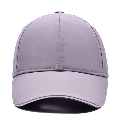 Blank Six Panel Baseball Cap With Middle Crown Polyester 4 Matching Fabric Color Eyelet Custom Logo