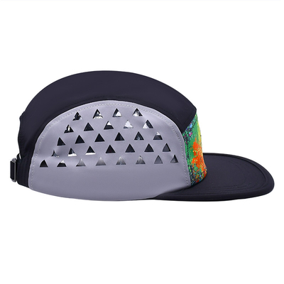 Contrast Stitching Camper Cap With Sports Mesh Sweatband For Outdoor Activities