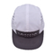 Contrast Stitching 5 Panel Camper Hat With Customized Eyelets And Flat Brim Visor