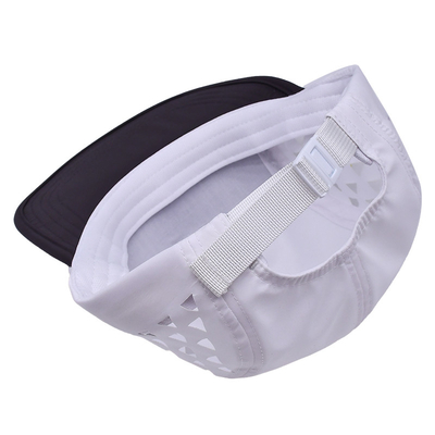 Contrast Stitching 5 Panel Camper Hat With Customized Eyelets And Flat Brim Visor