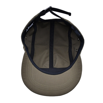 Cotton / Nylon / Polyester 5 Panel Camper Hat With Customized Eyelets