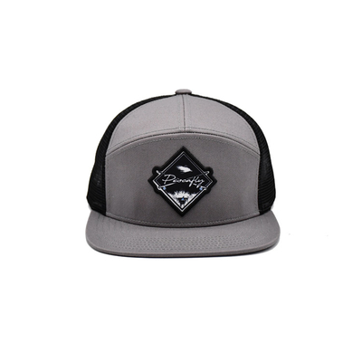 Custom Embroidery Flat Brim 7 Panels Sublimation Patch Snapback Mesh Trucker Hats Caps For Men