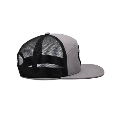 Custom Embroidery Flat Brim 7 Panels Sublimation Patch Snapback Mesh Trucker Hats Caps For Men