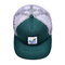Custom 5 Panel Flat Brim Mesh Trucker Hat, Embroidered Woven Label Logo Foam Trucker Caps